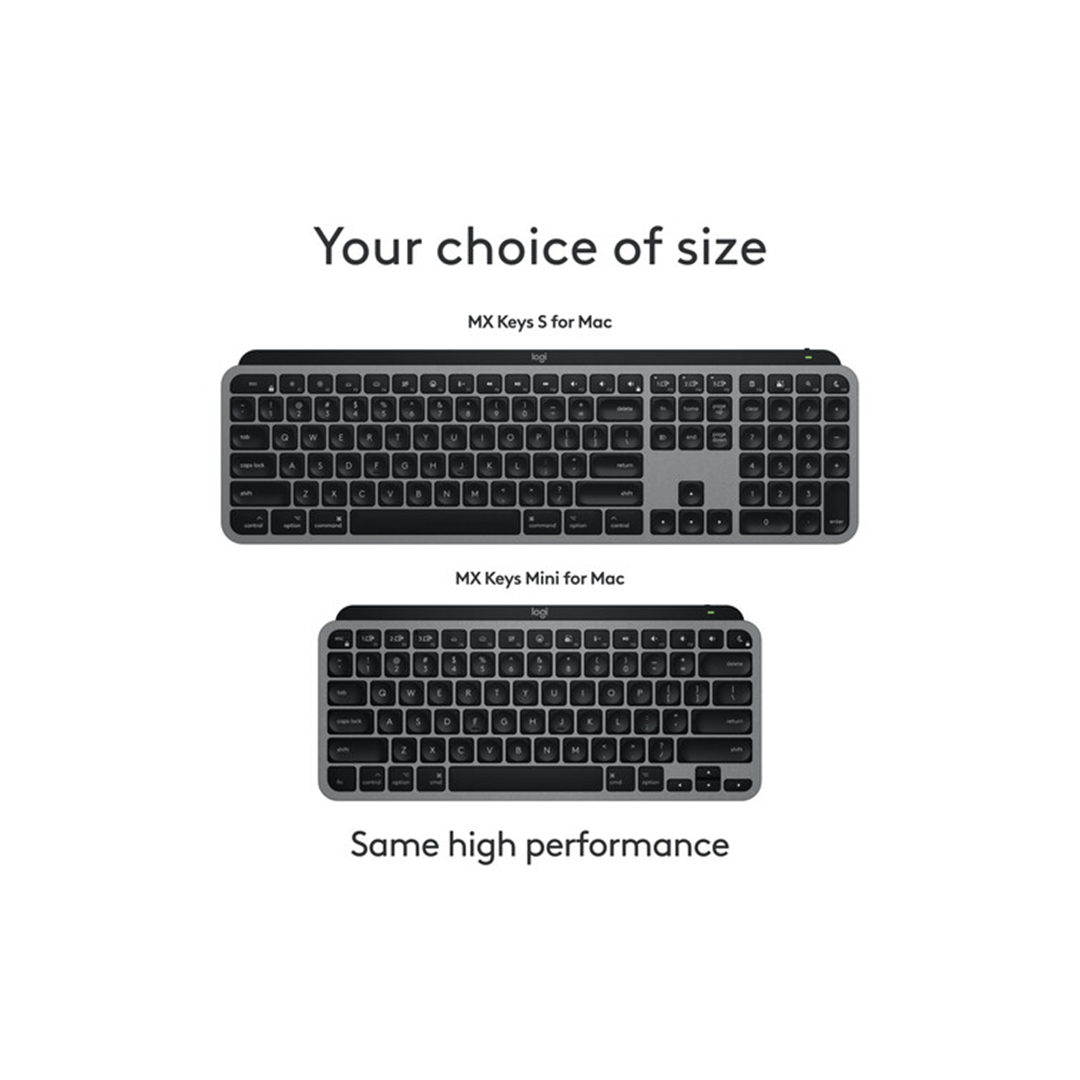 Logitech MX Keys Mini Wireless Keyboard for Mac - Space Gray in Qatar Logitech MX Keys Mini Wireless Keyboard for Mac - Space Gray in Qatar